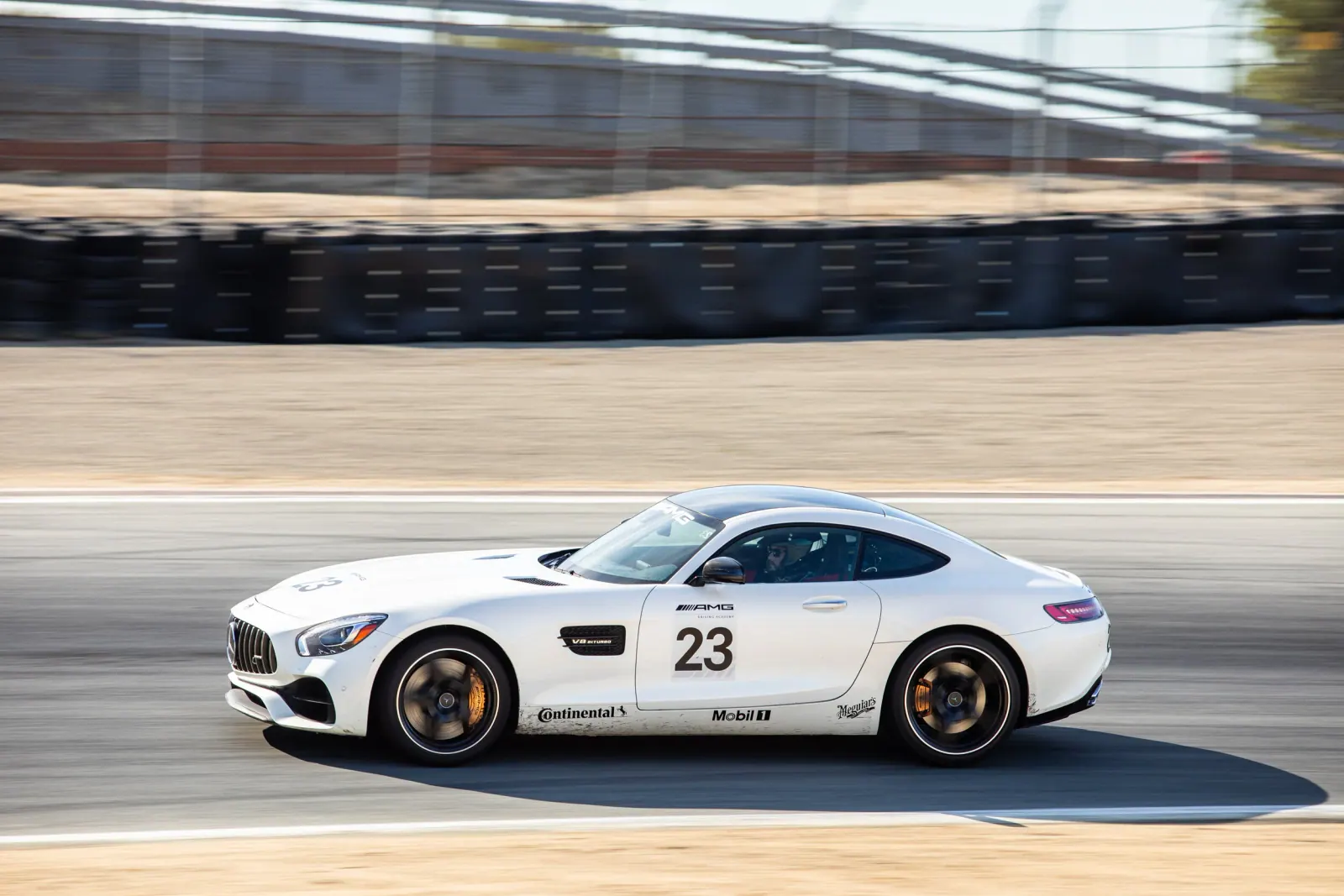 Mercedes-AMG performance car on track